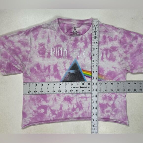 Pink Floyd Crop Graphic T-shirt Women Small Pink Tie Dye Short Sleeve - Picture 5 of 5